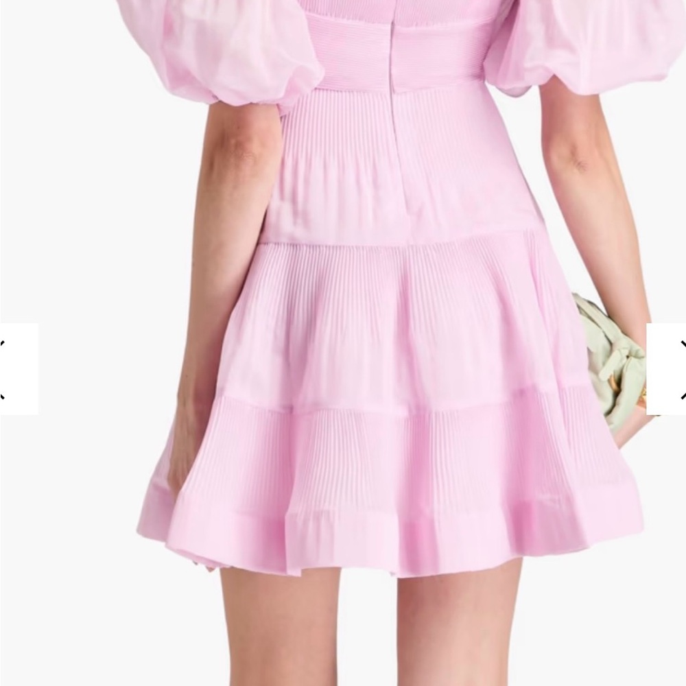 Women's Pleated Mini Dress - Picture 5 of 7